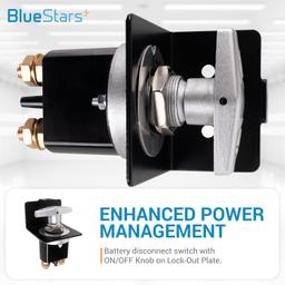 [Lifetime Warranty] 20247 Cut-Off Battery Switch 12V - 36V 500A High Current with Lock-Out Plate thumbnail 6