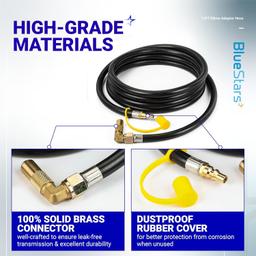 12FT Propane Hose with Elbow Adapter thumbnail 2