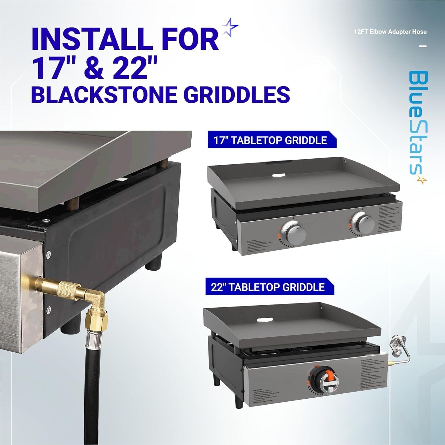 12FT Propane Hose with Elbow Adapter image 5