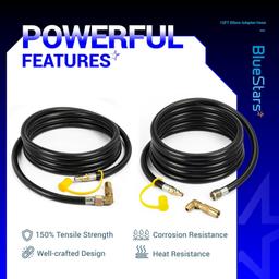 12FT Propane Hose with Elbow Adapter thumbnail 3