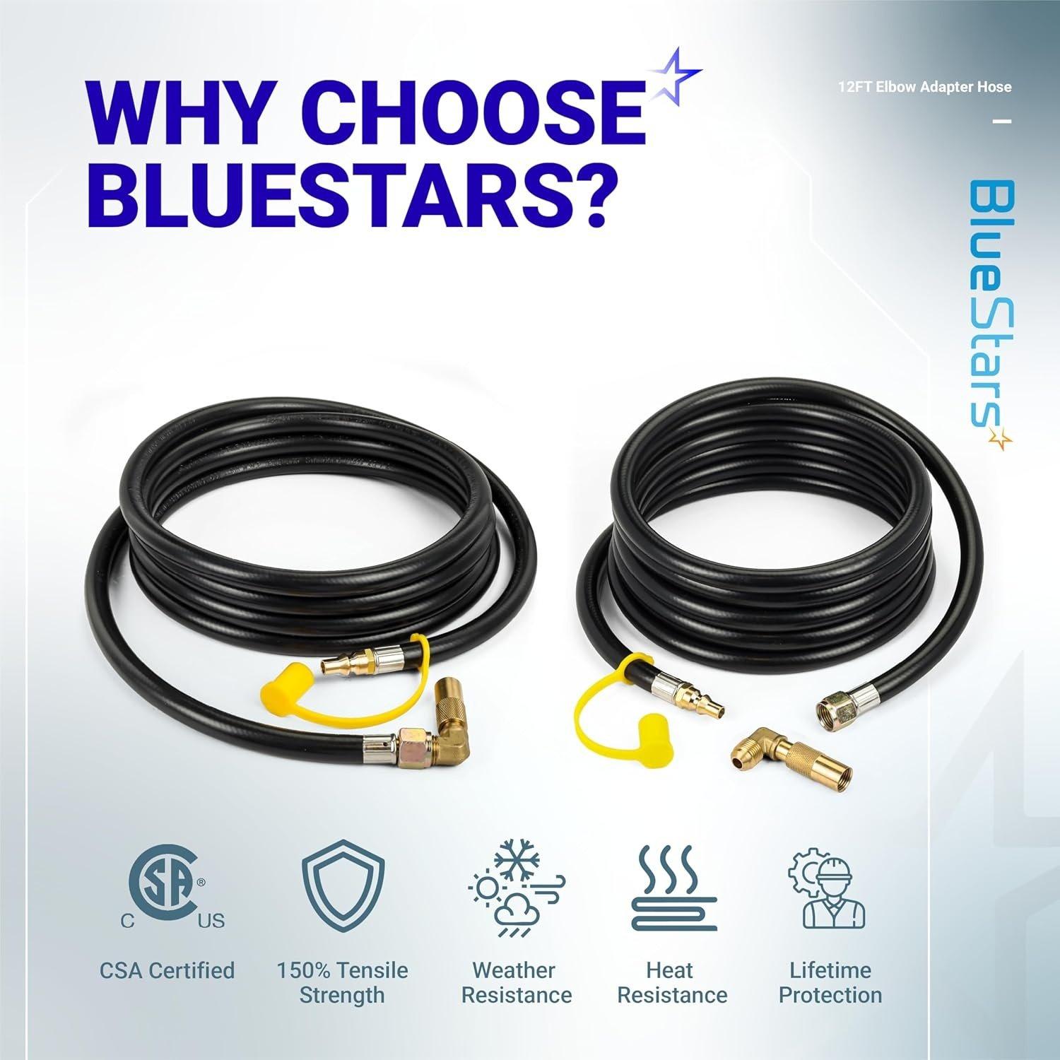 12FT Propane Hose with Elbow Adapter image 7