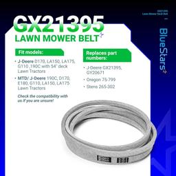 [Lifetime Warranty] GX21395 Mower Deck Belt thumbnail 1