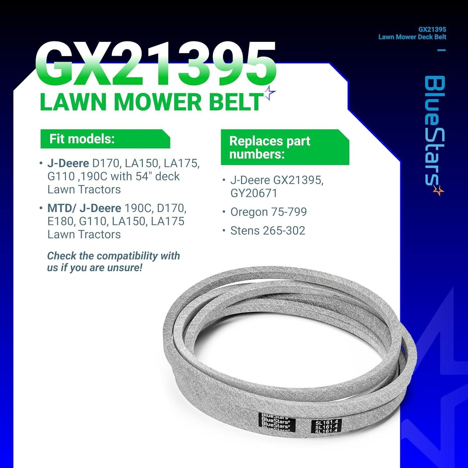 [Lifetime Warranty] GX21395 Mower Deck Belt image 1