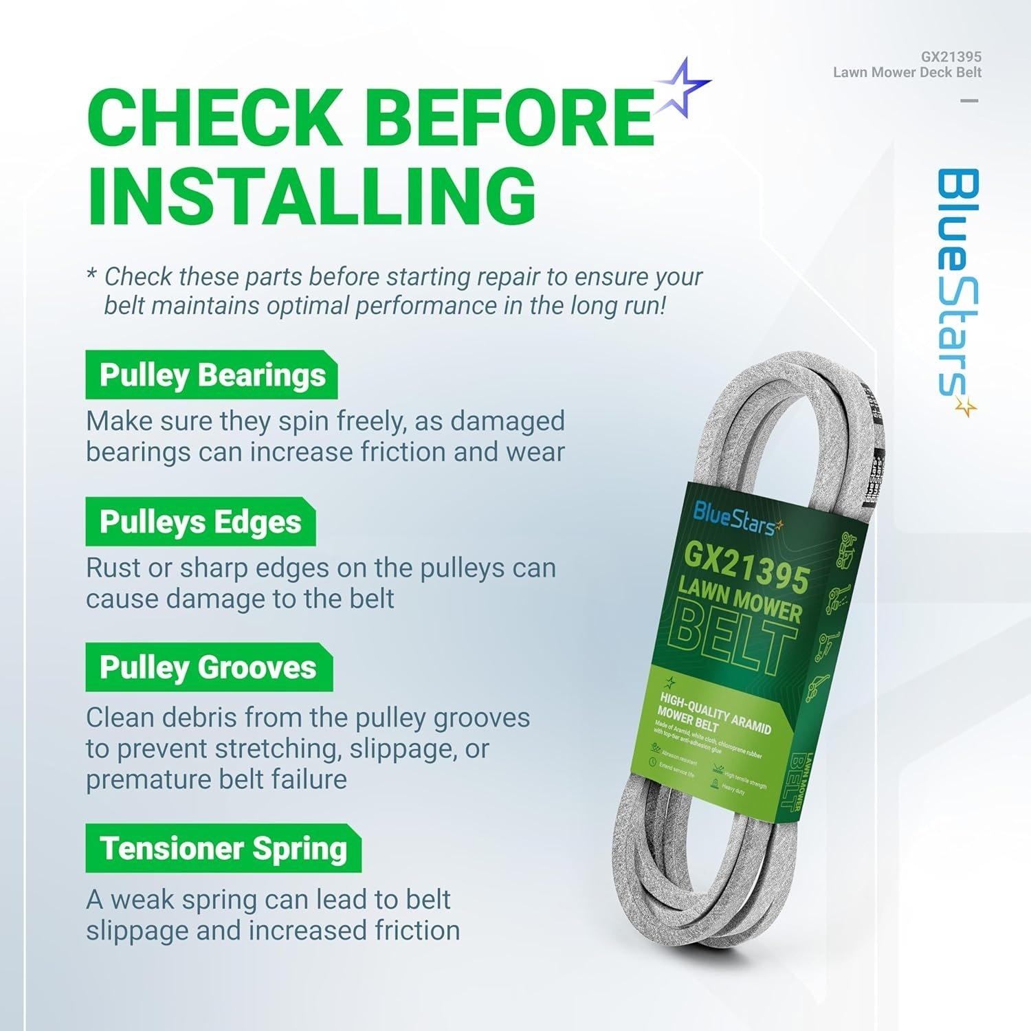 [Lifetime Warranty] GX21395 Mower Deck Belt image 3