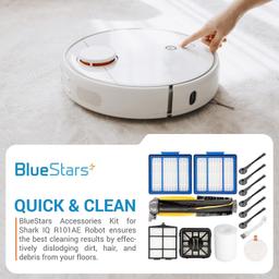 [Lifetime Warranty] Accessories Kit for Shark IQ AV1010AE R101AE RV1001AE AV911S AV993 RV1000 UR1000SR Robot Vacuum Cleaner - 1 main brush, 6 side brushes, 4 Filter Kit, 1 Pre-Motor Foam + Cleaning Tool thumbnail 2