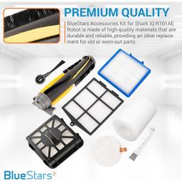 [Lifetime Warranty] Accessories Kit for Shark IQ AV1010AE R101AE RV1001AE AV911S AV993 RV1000 UR1000SR Robot Vacuum Cleaner - 1 main brush, 6 side brushes, 4 Filter Kit, 1 Pre-Motor Foam + Cleaning Tool thumbnail 5