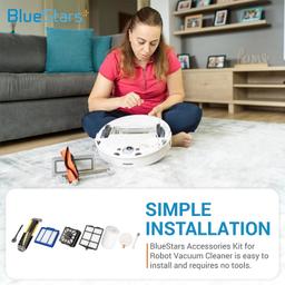 [Lifetime Warranty] Accessories Kit for Shark IQ AV1010AE R101AE RV1001AE AV911S AV993 RV1000 UR1000SR Robot Vacuum Cleaner - 1 main brush, 6 side brushes, 4 Filter Kit, 1 Pre-Motor Foam + Cleaning Tool thumbnail 3