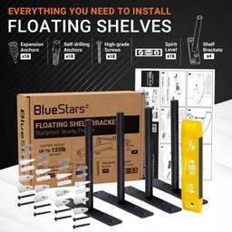 4 PCS 6” Rustproof Floating Shelf Bracket thumbnail 6