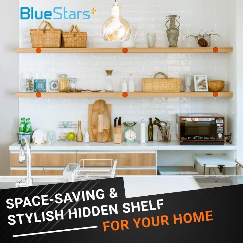 4 PCS 6” Rustproof Floating Shelf Bracket image 1