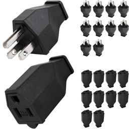 [Lifetime Warranty] Set of 10 (20 Pieces) Extension Cord Plugs 125V 15A 2 Pole 3 Wire thumbnail 0