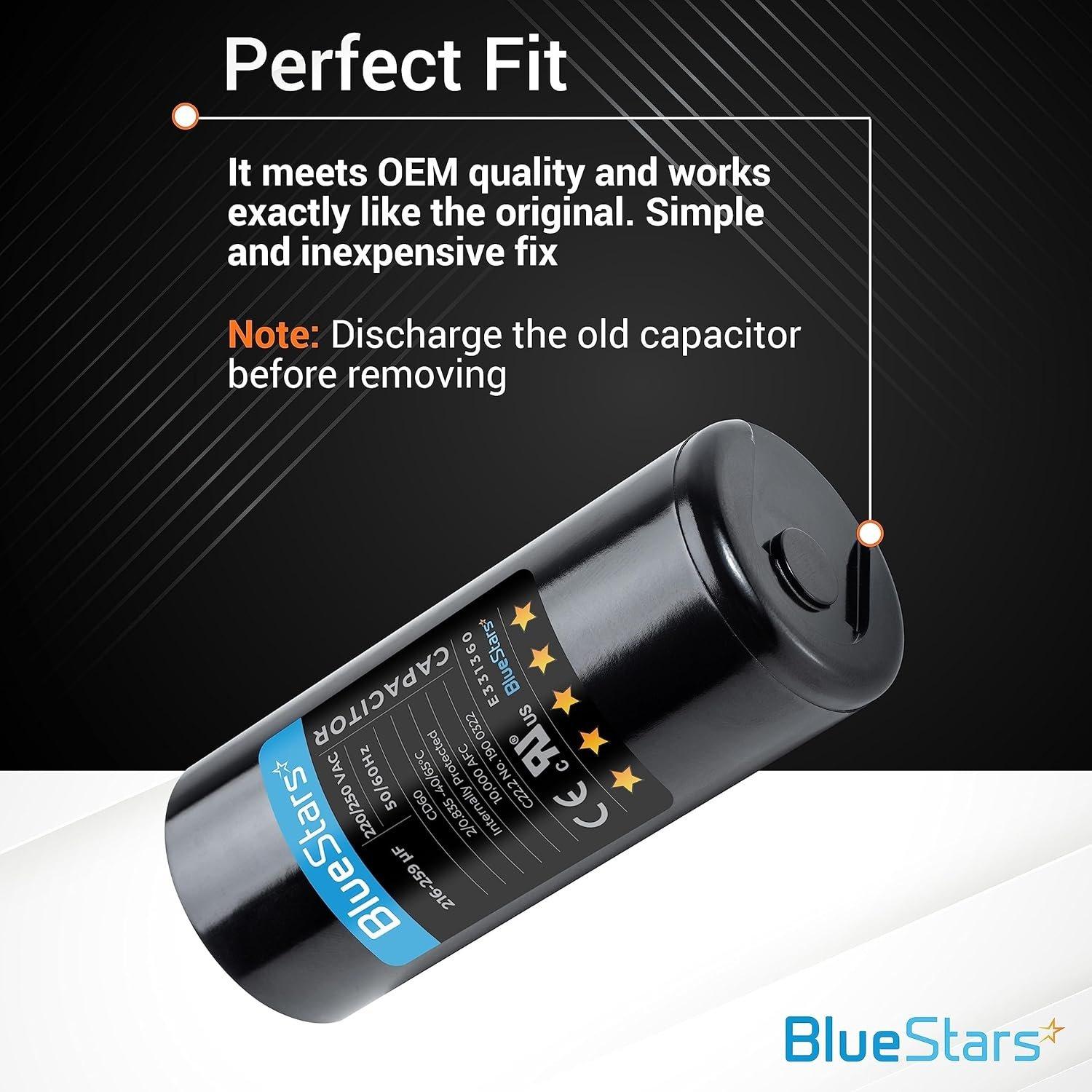 2 Packs 216-259 uF/MFD 220-250V Round Start image 2