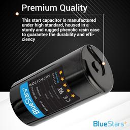 [Lifetime Warranty] 270-324 uF MFD 250 VAC CD60 Round Motor Start Capacitor 50/60 Hz AC Electric Replacement - Pack of 2 thumbnail 1