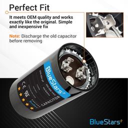 [Lifetime Warranty] 270-324 uF MFD 250 VAC CD60 Round Motor Start Capacitor 50/60 Hz AC Electric Replacement - Pack of 2 thumbnail 3