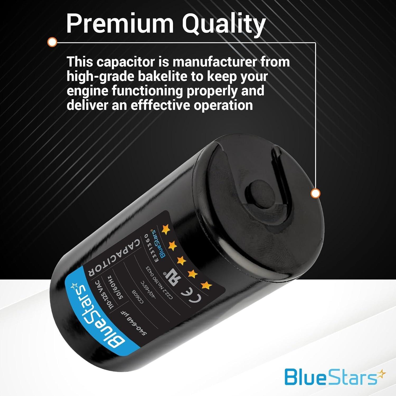 [Lifetime Warranty] 540-648 uF MFD 110-125 VAC Round Start Capacitor Â±20% - Fits OEM Single Phase Motor, Heat Pump - Pack of 2 image 2