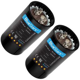 [Lifetime Warranty] 400-480 uF MFD 165 VAC Universal CD60 Round Motor Start Capacitor 50/60 Hz - Replacement for AC Motor - Pack of 2 thumbnail 0