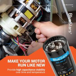 [Lifetime Warranty] 400-480 uF MFD 165 VAC Universal CD60 Round Motor Start Capacitor 50/60 Hz - Replacement for AC Motor - Pack of 2 thumbnail 1