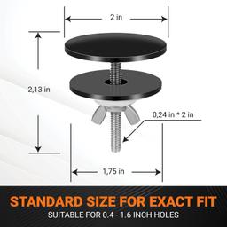 [Lifetime Warranty] 2 Inch Kitchen Sinkhole Cover - Fits 0.4-1.6 Inch Holes thumbnail 6