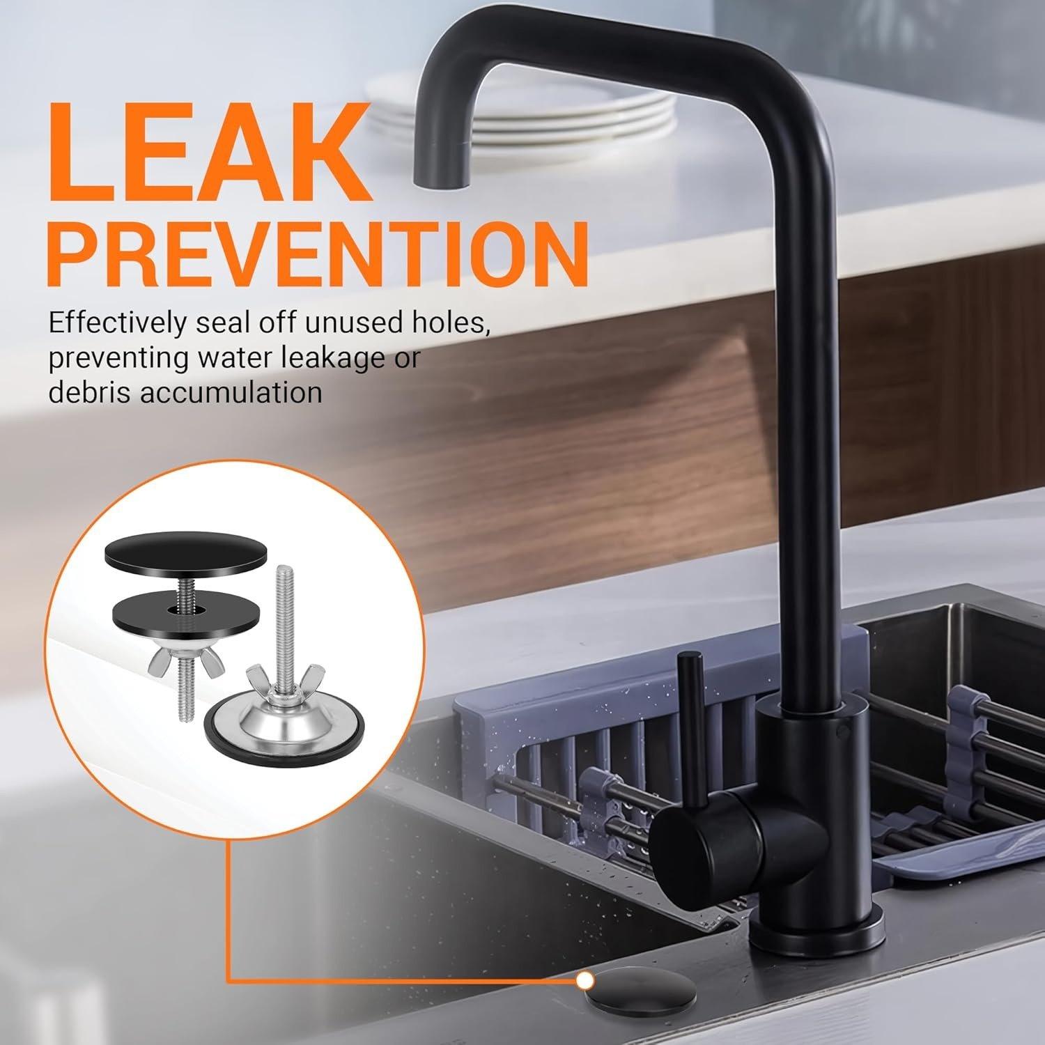 [Lifetime Warranty] 2 Inch Kitchen Sinkhole Cover - Fits 0.4-1.6 Inch Holes image 1