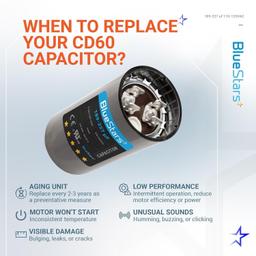 [Lifetime Warranty] 189-227 uF MFD 125 VAC 50/60 Hz CBB60 Universal AC Round Start Capacitor - Fits Pool Pump, Well Pump thumbnail 10