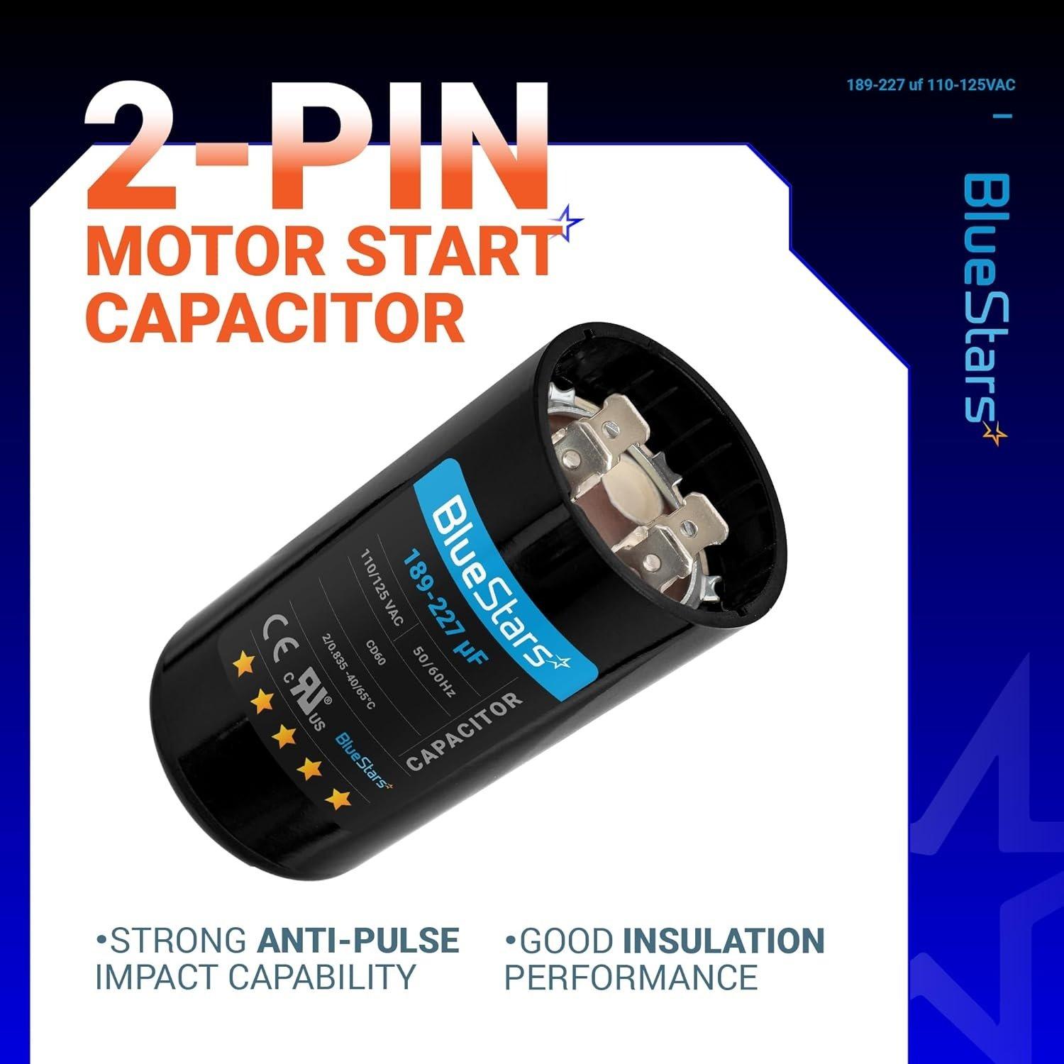 [Lifetime Warranty] 189-227 uF MFD 125 VAC 50/60 Hz CBB60 Universal AC Round Start Capacitor - Fits Pool Pump, Well Pump image 4
