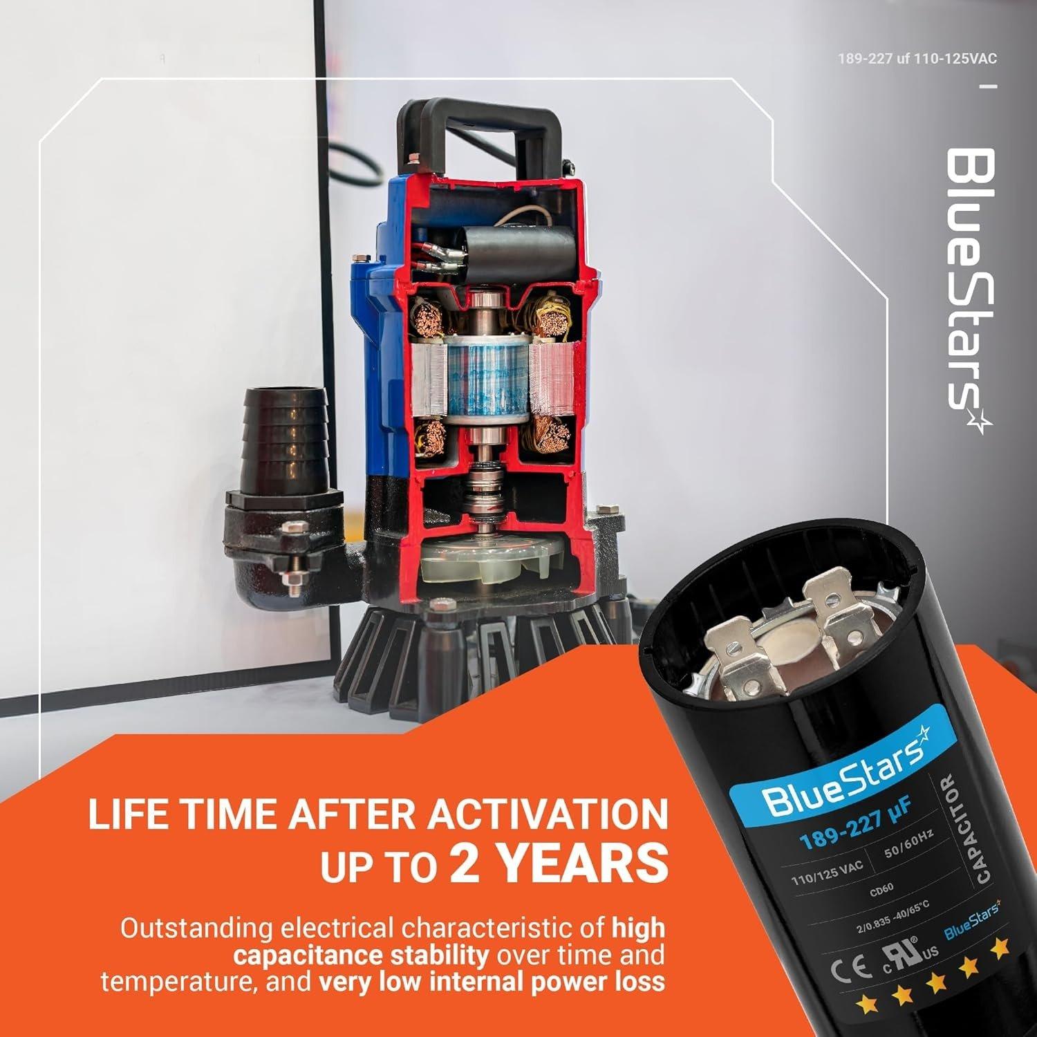 [Lifetime Warranty] 189-227 uF MFD 125 VAC 50/60 Hz CBB60 Universal AC Round Start Capacitor - Fits Pool Pump, Well Pump image 8