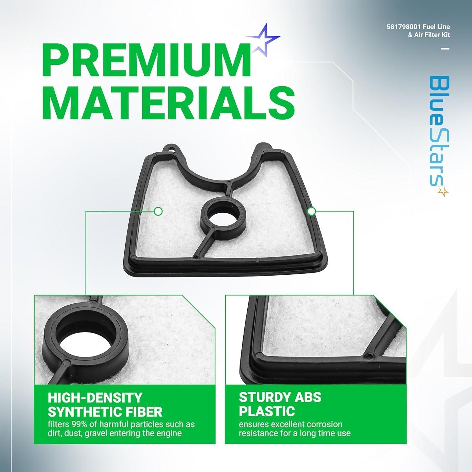 581798001 Fuel Line 581798001 Air Filter Kit (2 fuel line kit,2 spark plug,2 air filter) image 4