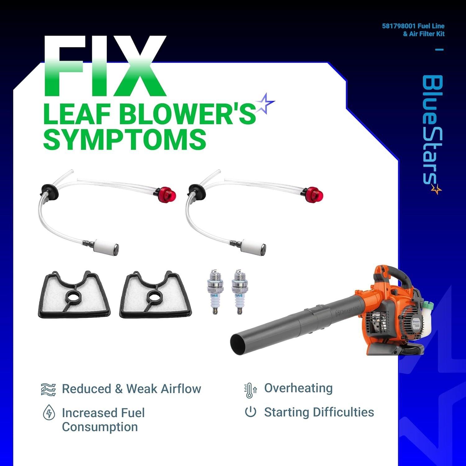 581798001 Fuel Line 581798001 Air Filter Kit (2 fuel line kit,2 spark plug,2 air filter) image 2