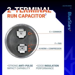 [Lifetime Warranty] 20 uF MFD ±5% 370/440 VAC CBB65 Multi-Purpose Motor Run Round Capacitor 10000AFC - Compatible with Air Conditioner, Heat Pump thumbnail 2