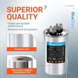 [Lifetime Warranty] 20 uF MFD ±5% 370/440 VAC CBB65 Multi-Purpose Motor Run Round Capacitor 10000AFC - Compatible with Air Conditioner, Heat Pump thumbnail 1