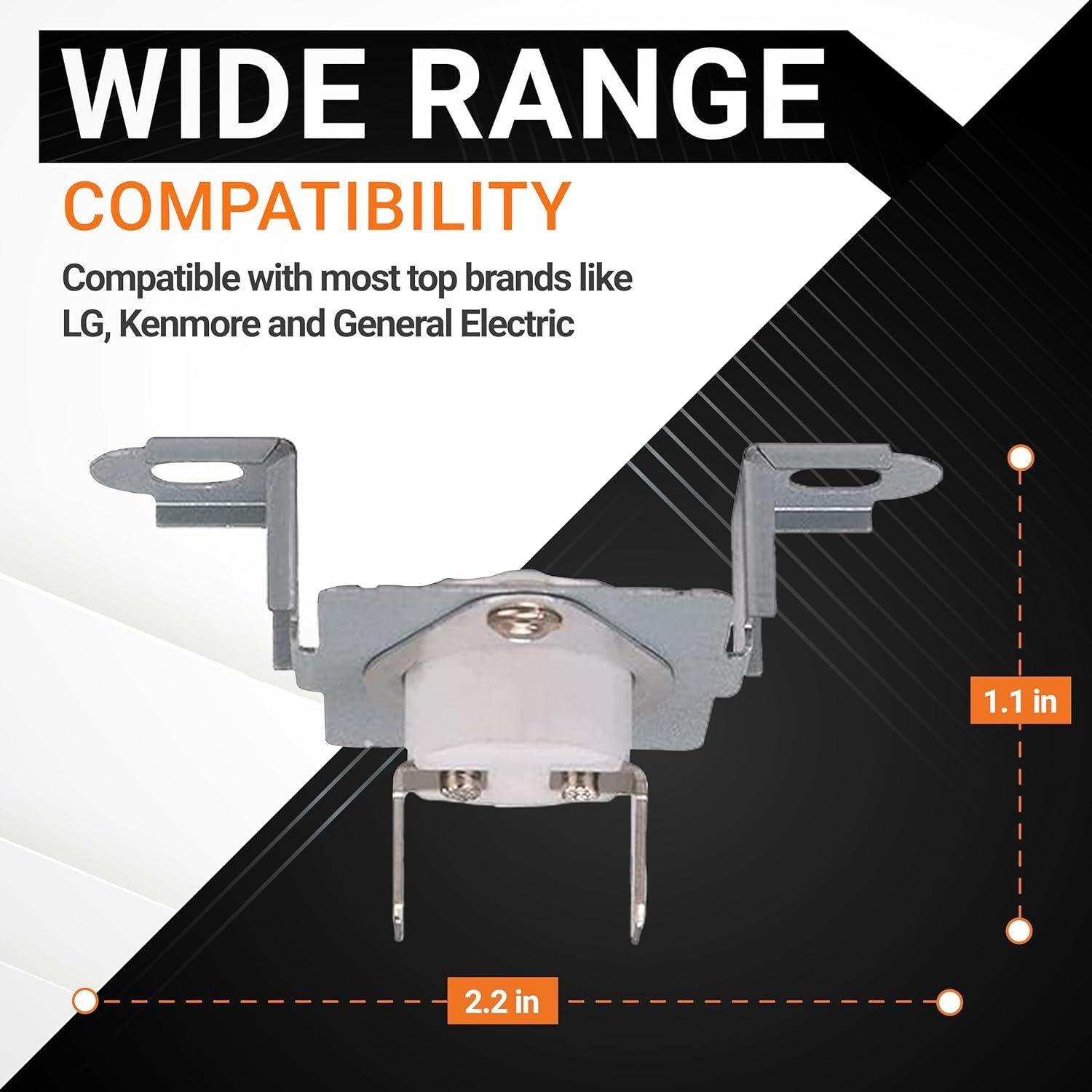6931EL3003C Dryer High Limit Thermostat 6931EL3004B Dryer Thermostat 6931EL3003D Dryer Thermal Fuse image 2