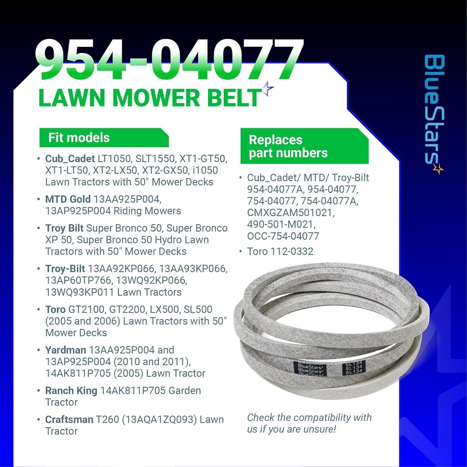 [Lifetime Warranty] Deck Belt 954-04077A image 3