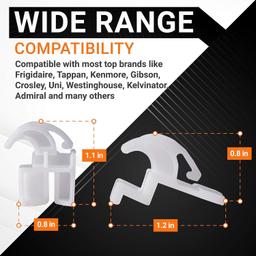 [Lifetime Warranty] 3051162 & 3051163 Range Oven Front and Rear Drawer Glide Replacement Kit - Pack of 4 thumbnail 5