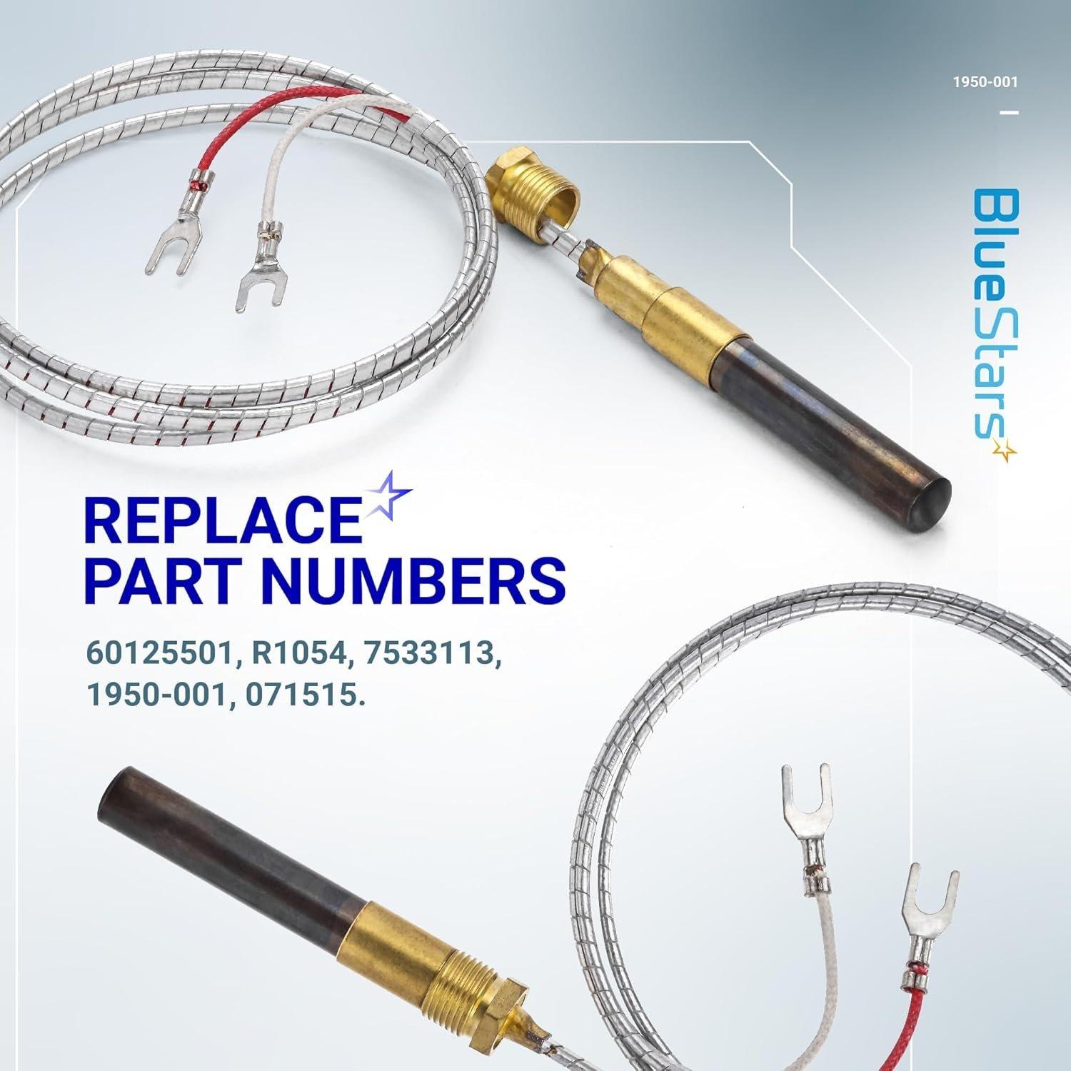 [Lifetime Warranty] 1950-001 Robertshaw Thermopile 36" 250-750 Millivolts MV 2 Lead with PG9 Adapter image 3