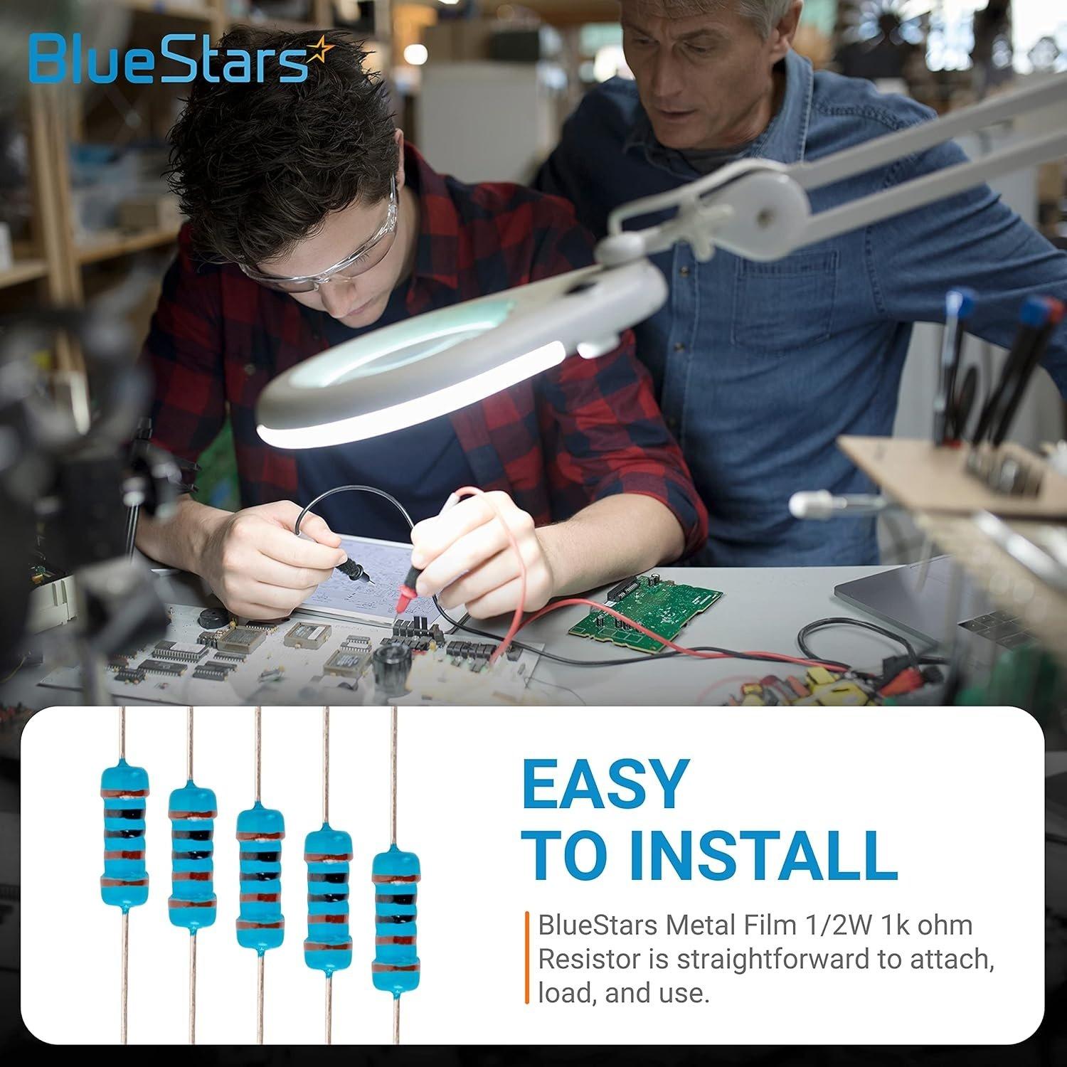 120pcs 1/2W (0.5 Watt) 1k ohm Metal Film Resistor image 4