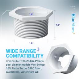 [Lifetime Warranty] 6-500-00 Pool Cleaner Universal Wall Fitting (UWF) Connector thumbnail 5