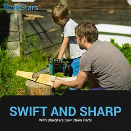 10-inch 10-inch Chainsaw Chain S40 3/8" LP Pitch 0.050" Gauge 40 Drive Links Low-Kickback - Pack of 3 thumbnail 1