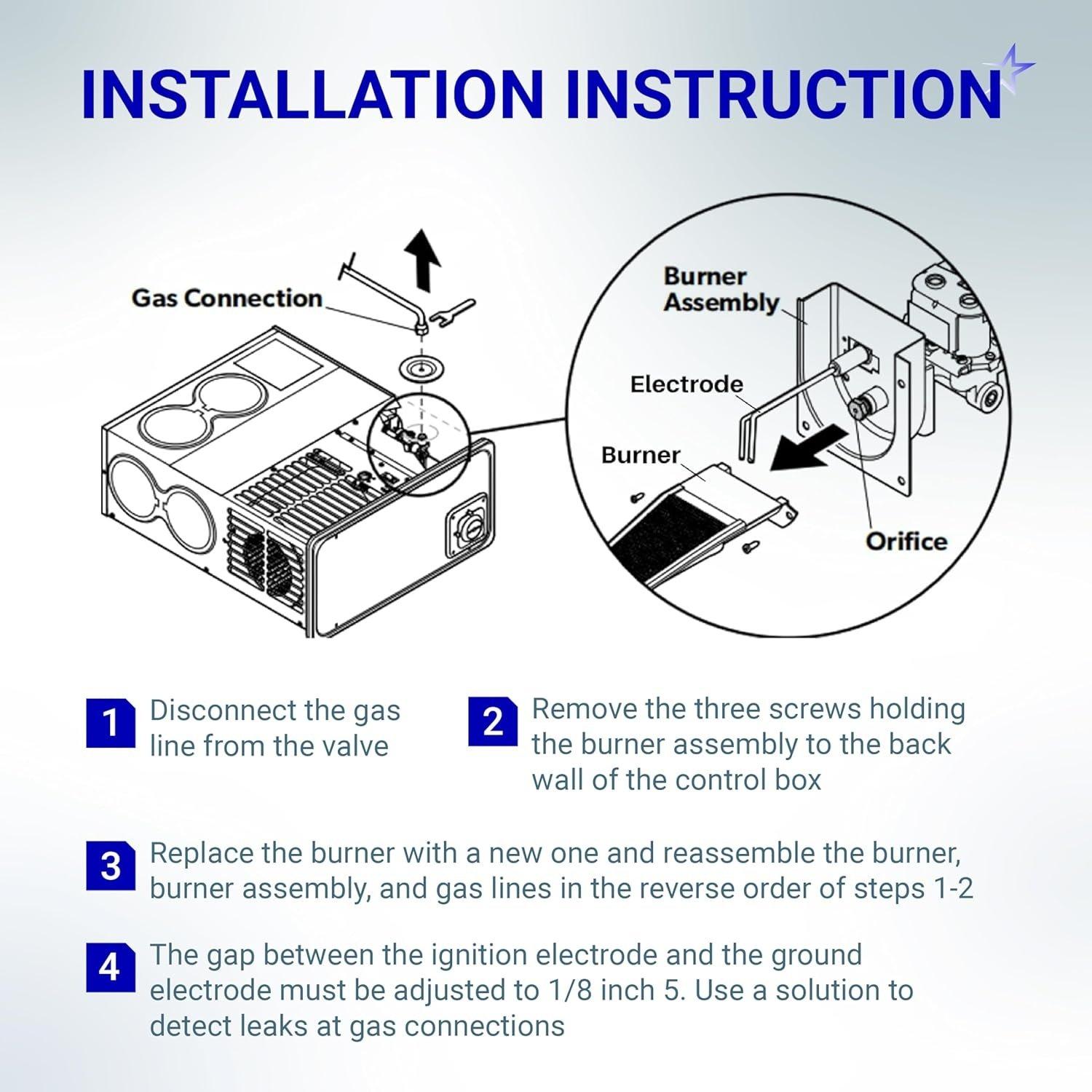 30268 36043 RV Burner Head and 35100 91788 Furnaces Ignitor Electrode Kit image 6