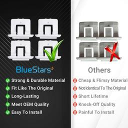 [Lifetime Warranty] WD12X10304 Dishwasher Upper Rack Slide End Cap - Compatible with GE Kenmore Hotpoint Dishwashers - Replaces AP4484666 WD12X344 WD30X97 PS2370502 1556527 - Pack of 4 thumbnail 1