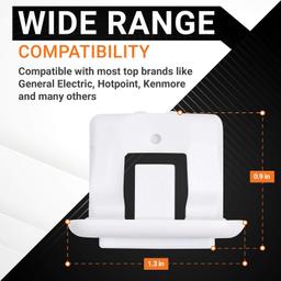 [Lifetime Warranty] WD12X10304 Dishwasher Upper Rack Slide End Cap - Compatible with GE Kenmore Hotpoint Dishwashers - Replaces AP4484666 WD12X344 WD30X97 PS2370502 1556527 - Pack of 4 thumbnail 2