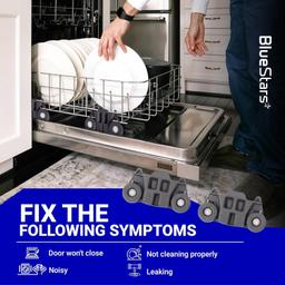 [Lifetime Warranty] W10195416 Dishwasher Lower Dish Rack Wheel - Compatible with KitchenAid Whirlpool Kenmore Dishwashers - Replaces AP5983730 W10195416V PS11722152 - Pack of 4 thumbnail 2