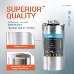[Lifetime Warranty] 65 uF MFD 370/440 VAC Round Run Start Capacitor CBB65 - Fits AC Motor Run, Fan Start, Heat Pump thumbnail 3