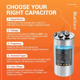 [Lifetime Warranty] 65 uF MFD 370/440 VAC Round Run Start Capacitor CBB65 - Fits AC Motor Run, Fan Start, Heat Pump thumbnail 5
