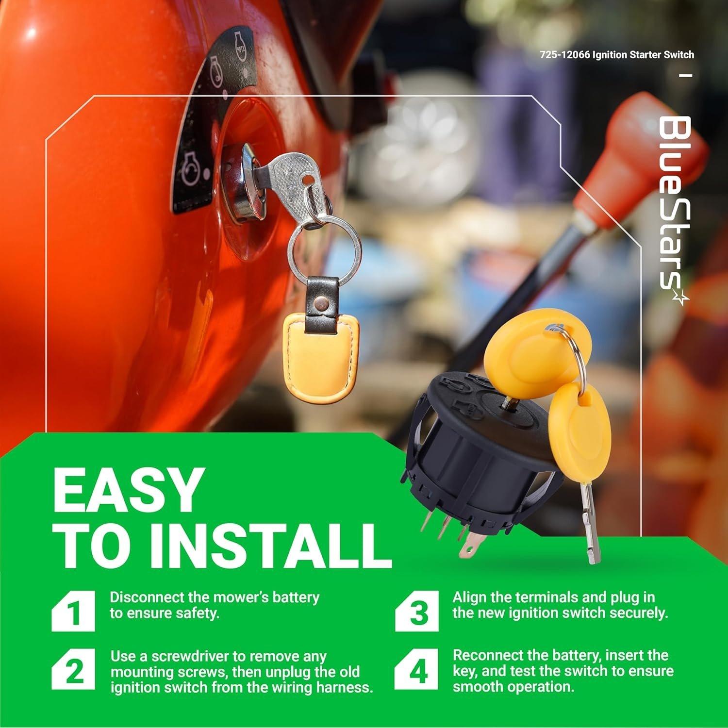 [Lifetime Warranty] 725-12066 Ignition Starter Switch image 1