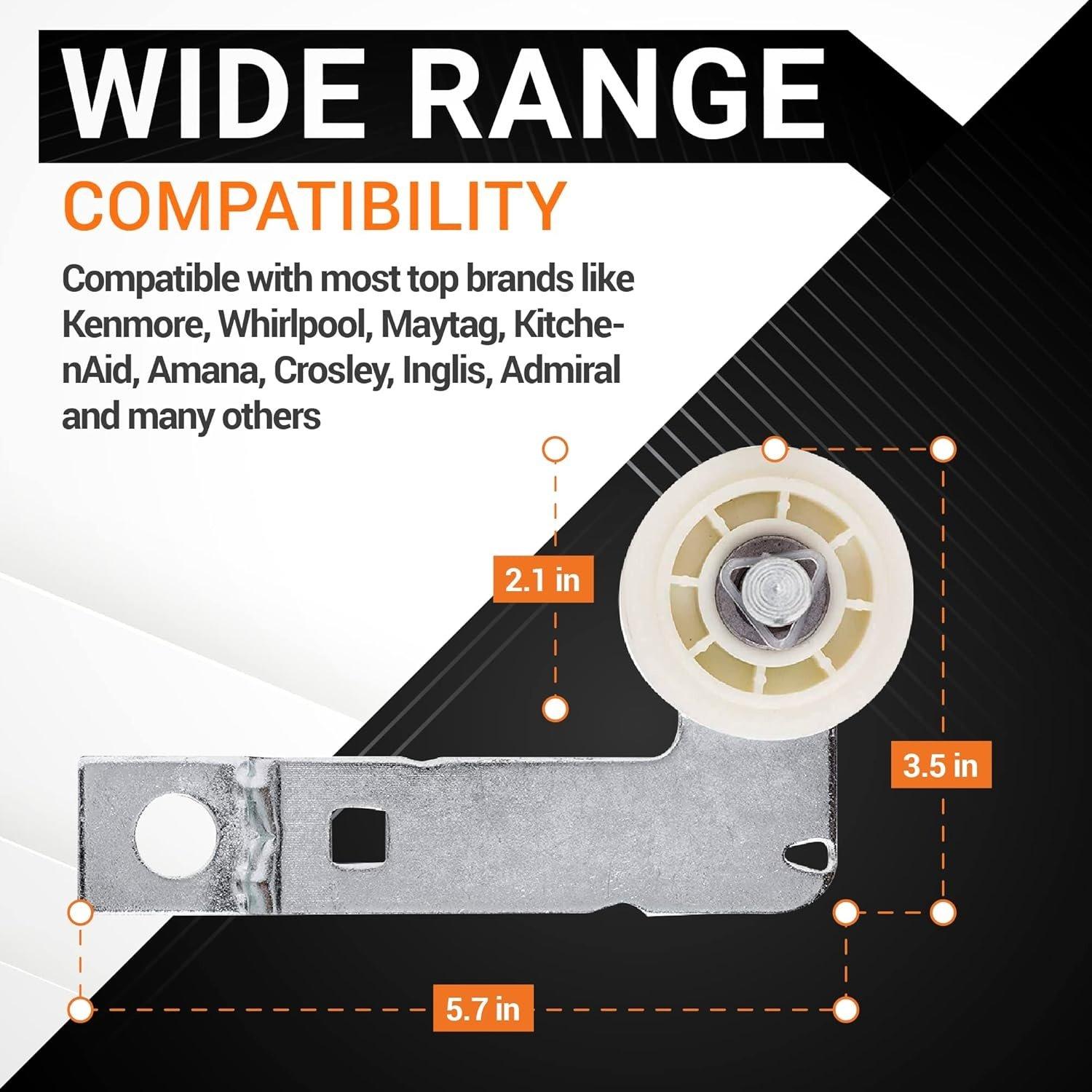 4392067 Dryer Repair Kit W10837240 Dryer Idler Pulley includes 661570 Belt 279640 Idler Pulley WPW10314173 Drum Roller image 5