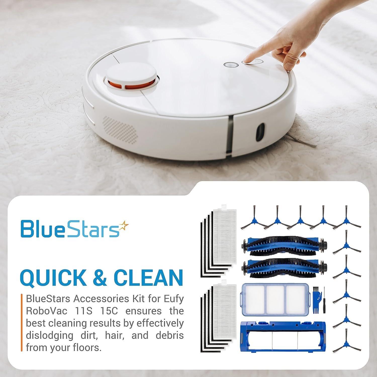 Accessories Kit, 2 Main Brushes + 10 Side Brushes + Filters + Brush Guard + 1 Sweeping Brush image 1