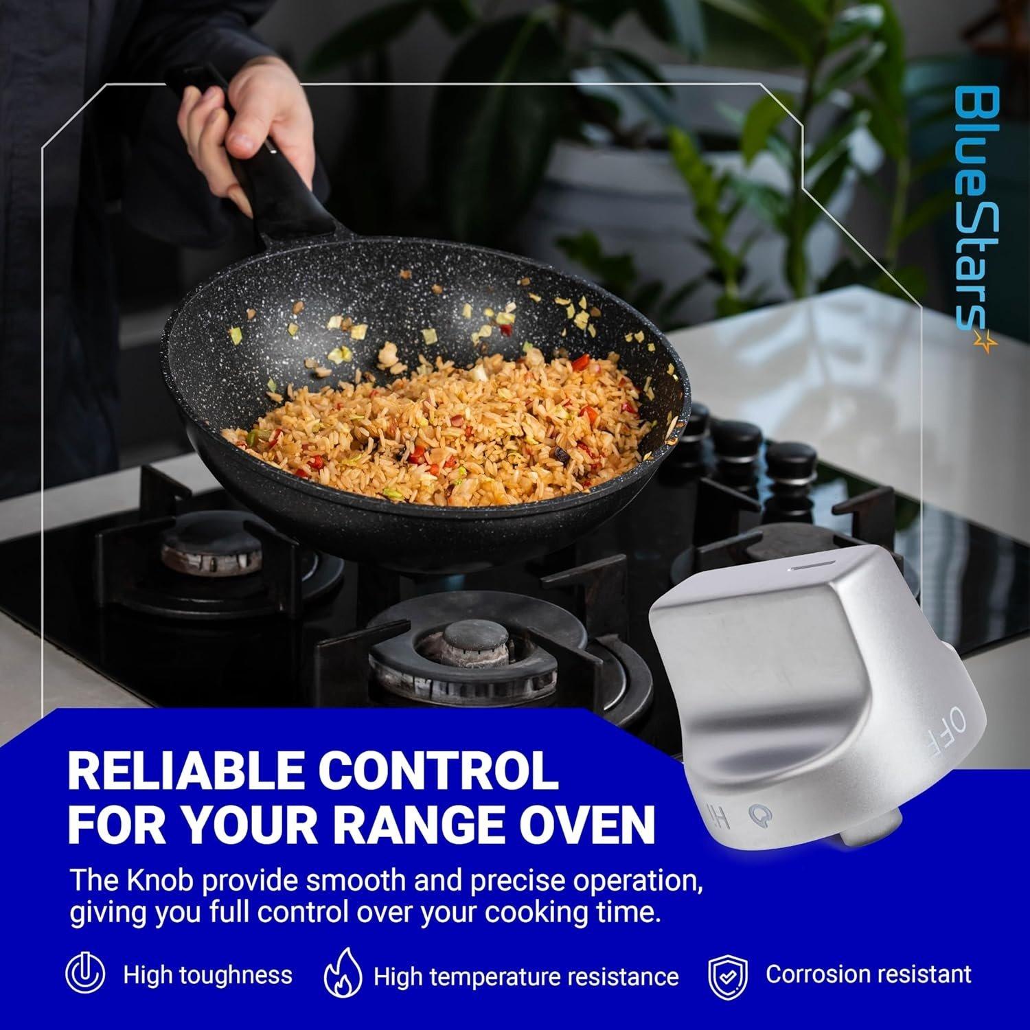 [Lifetime Warranty] W11239985 W10850015 Stove Knob Replacement - Compatible with Whirlpool WFG550S0HZ0, WFG550S0LV1, WFG525S0HV1, WFG535S0JV0, WFG550S0HV0, WFG525S0JZ0 - Replaces 4845290 W11032553 image 1