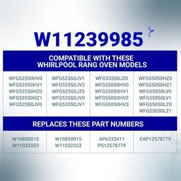 [Lifetime Warranty] W11239985 W10850015 Stove Knob Replacement - Compatible with Whirlpool WFG550S0HZ0, WFG550S0LV1, WFG525S0HV1, WFG535S0JV0, WFG550S0HV0, WFG525S0JZ0 - Replaces 4845290 W11032553 thumbnail 5