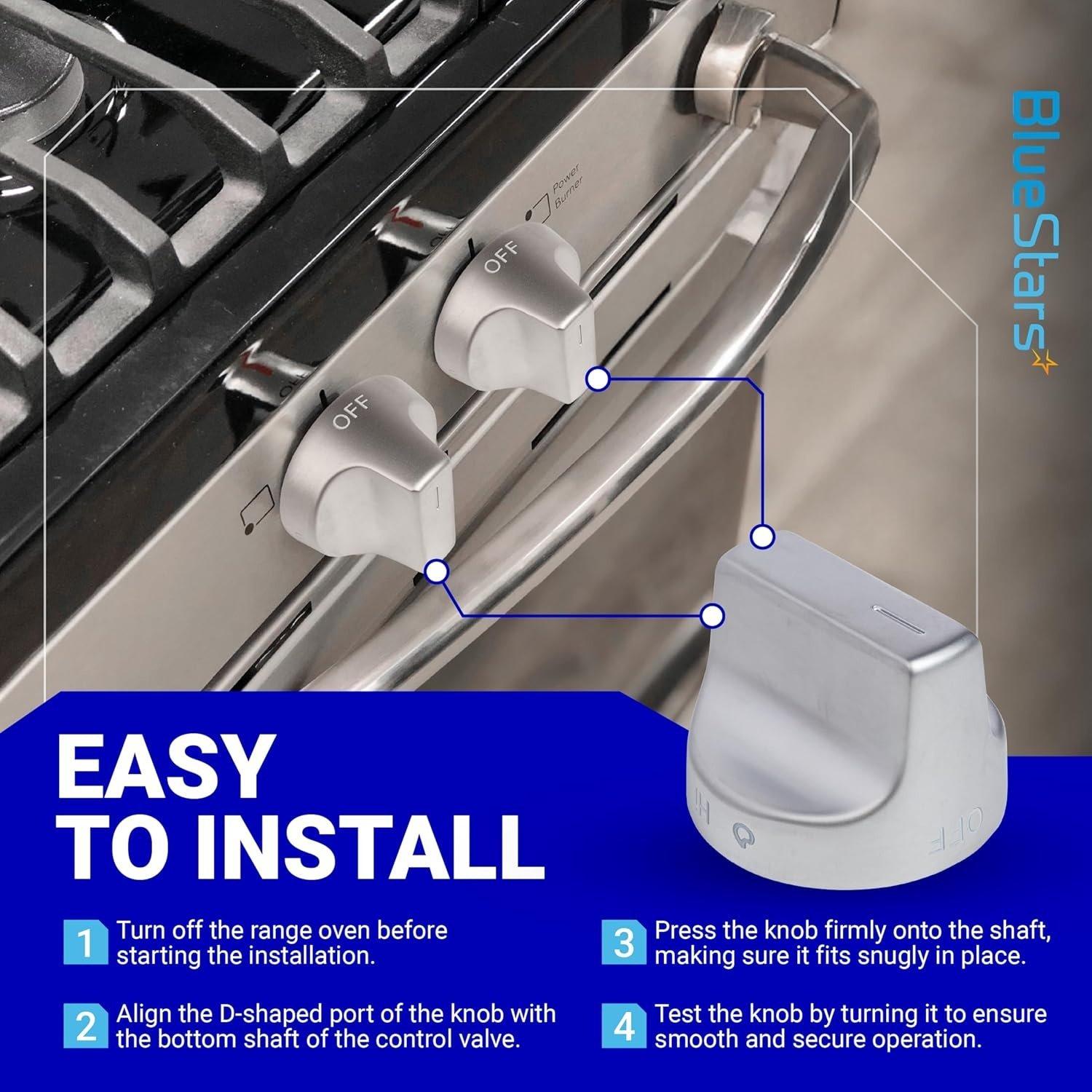 [Lifetime Warranty] W11239985 W10850015 Stove Knob Replacement - Compatible with Whirlpool WFG550S0HZ0, WFG550S0LV1, WFG525S0HV1, WFG535S0JV0, WFG550S0HV0, WFG525S0JZ0 - Replaces 4845290 W11032553 image 6