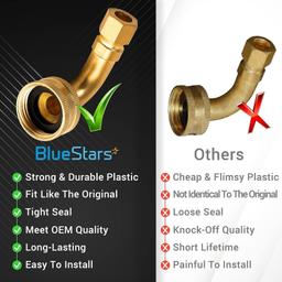 W10685193 Dishwasher 3/4 Inch FHT Hose x 3/8 Inch Elbow Hose Fitting thumbnail 1