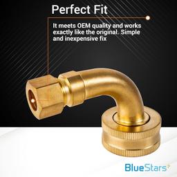 W10685193 Dishwasher 3/4 Inch FHT Hose x 3/8 Inch Elbow Hose Fitting thumbnail 4